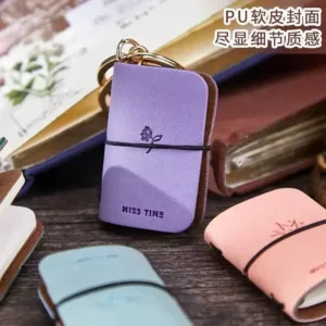 W01004-2 soft leather keychain book w01004